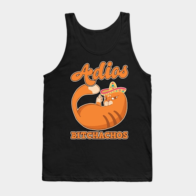 Adios Bitchachos Funny Cat Tank Top by Peco-Designs